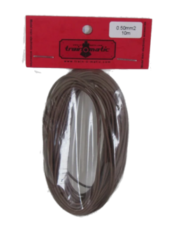 train-O-matic 01130410 Wire, 0.50 mm2 cross section, BROWN