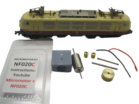 micromotor nf020C N ombouwset voor Fleischmann DB BR 103