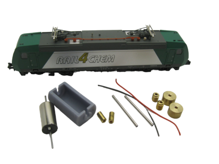micromotor NM027C motor ombouwset voor Minitrix  BR 145, 146, 185, 186, 246, 285, SBB Re 482, u.a.