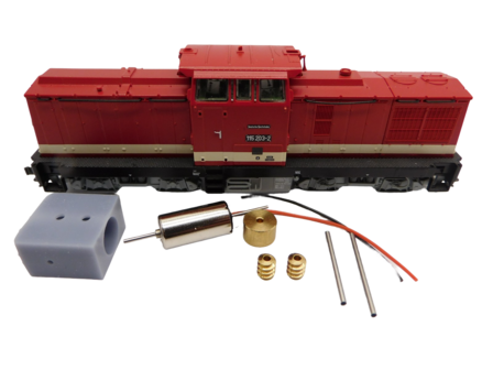 micromotor TRC005C motor ombouwset voor Roco DR BR 110, BR 111, BR 112, BR 114, BR 115, u.a.