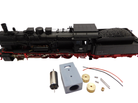 micromotor HR016F motor ombouwset voor Roco DB DR DRG BR 57, KPEV G10, &Ouml;BB Rh 657, u.a.