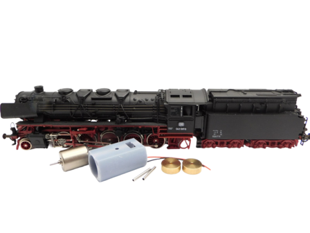 micromotor HR033F motor ombouwset voor Roco BR 43, BR 44, SNCF 150X  Modelle mit Silberen R&auml;dern