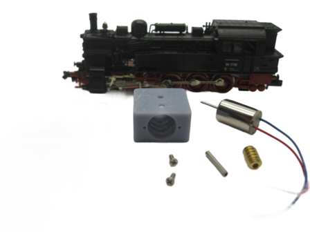 micromotor NF023G N ombouwset voor Fleischmann BR 94 (DB DR DRG), &Ouml;BB 694, KPEV T16.1, FS 897