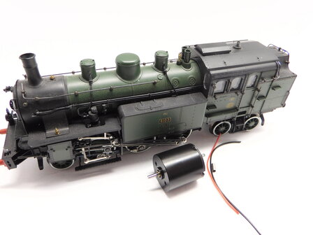 micromotor HRI004 ombouwset Rivarossi BR 77, K. Bay. Sts. B. PT 3/6, Pfalz P5