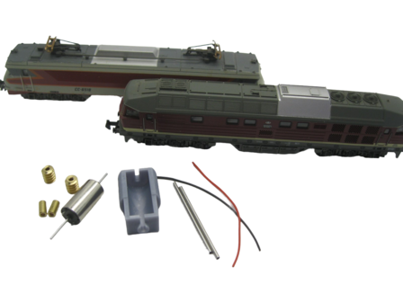 micromotor NM028C N motor ombouwset voor Minitrix DR BR 132, BR 232, BR 234, DB BR 232, en andere