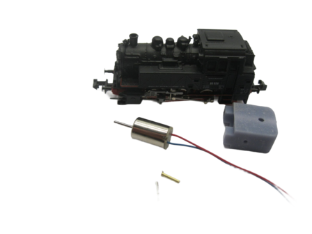 micromotor NR003 motor ombouwset voor Roco BR 80, BR 237 001, Renfe 030 T