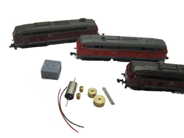 micromotor nf032C Klokankermotor ombouwset voor Fleischmann V 160 BR 210 BR 218