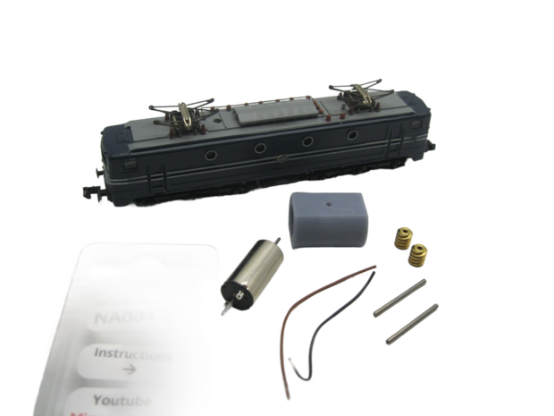 micromotor NA004G motor ombouwset voor Arnold NS 1300, SNCF CC 7000, DB E03, BR 220.1, FP 9, Re 4/4 (old model)