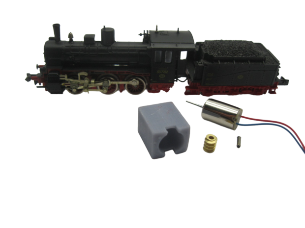 micromotor nf025G N ombouwset voor Fleischmann BR 53.3 DRG , KPEV G4