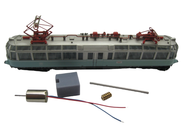 micromotor NF038G motor ombouwset voor fleischmann ET 91, BR 491, Gläserne Zug