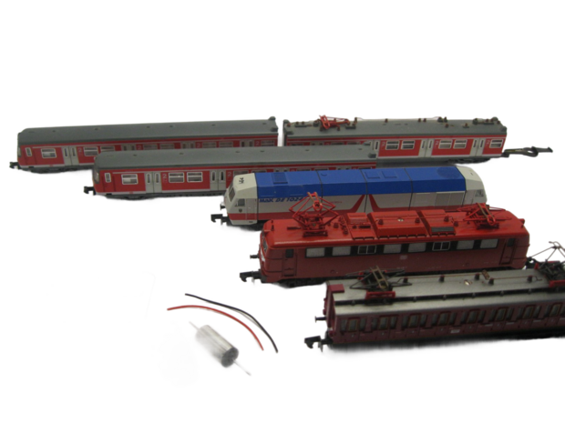 micromotor NA011 motor ombouwset voor Arnold BR 240 DE 1024, DR DRG BR 96, K.Bay.Sts.B. Gt 2 x 4/4, DB BR 150*, DB DRG BR 116 E16, DB DRG ET 88, DB BR 420, US loco S2