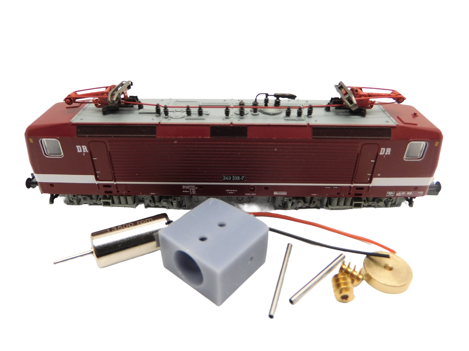 micromotor NF064C motor ombouwset voor Fleischmann BR 112, BR 112.1, BR 114, BR 143, BR 212, BR 243