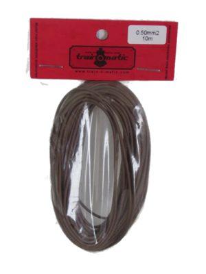 train-O-matic 01130410 Wire, 0.50 mm2 cross section, BROWN train-O-matic 01130410 Wire, 0.50 mm2 cross section, BROWN