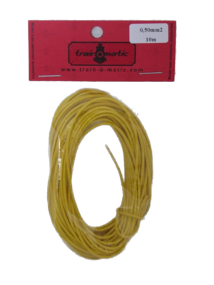 train-O-matic 01130404 Wire, 0.50 mm2 cross section, YELLOW train-O-matic 01130404 Wire, 0.50 mm2 cross section, YELLOW