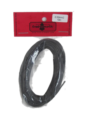 train-O-matic 01130402 Wire, 0.50 mm2 cross section, BLACK train-O-matic 01130402 Wire, 0.50 mm2 cross section, BLACK
