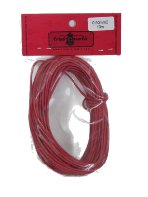 train-O-matic 01130401 Wire, 0.50 mm2 cross section, RED train-O-matic 01130401 Wire, 0.50 mm2 cross section, RED