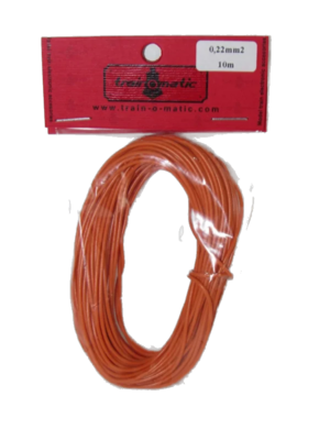 train-O-matic 01130306 Wire, 0.22 mm2 cross section, ORANGE train-O-matic 01130306 Wire, 0.22 mm2 cross section, ORANGE