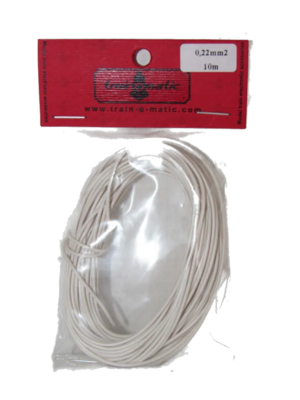 train-O-matic 01130303 Wire, 0.22 mm2 cross section, WHITE train-O-matic 01130303 Wire, 0.22 mm2 cross section, WHITE