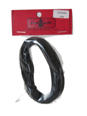 train-O-matic 01130302 Wire, 0.22 mm2 cross section, BLACK train-O-matic 01130302 Wire, 0.22 mm2 cross section, BLACK
