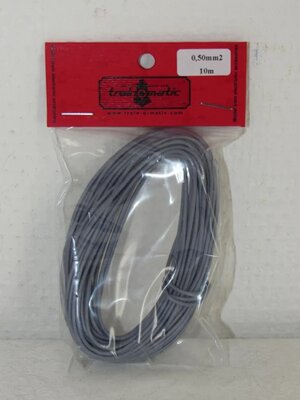 train-O-matic 01130405 Wire, 0.50 mm2 cross section, GRAY