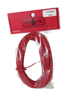 train-O-matic 01130301 Wire, 0.22 mm2 cross section, RED train-O-matic 01130301 Wire, 0.22 mm2 cross section, RED