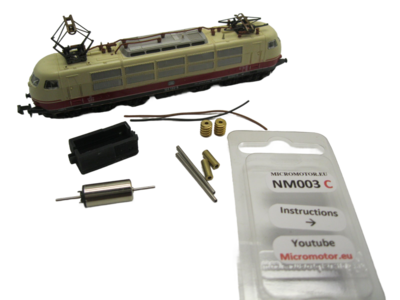 micromotor NM003C motor ombouwset voor Minitrix BR103, BR151 micromotor NM003C motor ombouwset voor Minitrix BR103, BR151