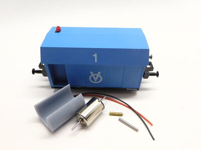 micromotor HBR004 ombouwset voor Brawa Klv 61, Köf II, Volkert robot V7000 – Model met snaaraandrijving