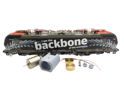 micromotor HR036C motor ombouwset voor Roco BR 193, Vectron, ÖBB Rh 2016, CD Rh 754 / Rh 750