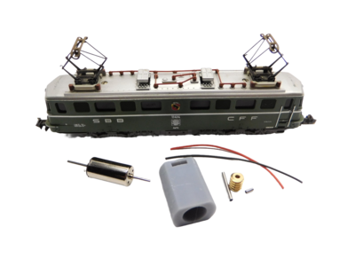 micromotor NM038G  N motor ombouwset voor Minitrix Ae 6/6 (Oud)