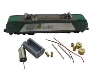 micromotor NM027C motor ombouwset voor Minitrix  BR 145, 146, 185, 186, 246, 285, SBB Re 482, u.a.