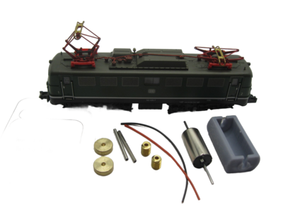micromotor NM019C  ombouwset voor Minitrix DB E10, BR 110, BR 111, BR 112, BR 139, E40, BR 140, u.a.