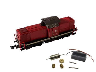 micromotor NM024C motor ombouwset voor Minitrix V100 , BR212, ÖBB Rh 2048, BR 714, EVB 410, u.a.